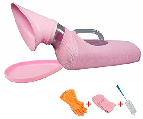Urinsammlerin für Frau, Töpfchen -Urinal, Bettpinkentflasche, mit einem Deckel, Einer mobilen Toilette, tragbarem Urinal für Camping im Freien im Außenbereich