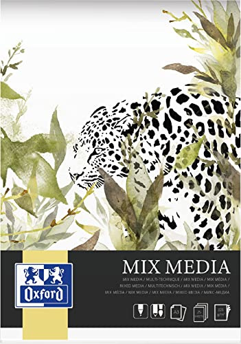 Oxford Mix Block Media A3, 25 Blatt, 225g, seitlich geklebt, White