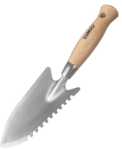 SUMIO 11.6 Weeding Trowel with Serrated Edge, Alloy Steel Digging Trowel Garden Shovel for Digging, Planting, and Loosening Soil