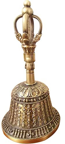 Tischglocke Service Glocke Hotel-Empfangs-Weinlese-Kronen-Dekoration Handglocke, Eingabeaufforderung Für Yoga-Meditation Mit Eingraviertem Text Anrufsglocke