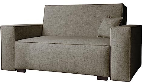 Mirjan24 Sofa Viva Duo II mit Schlaffunktion, 2 Sitzer Polstersofa mit Bettkasten inkl. Kissen, Schlafsofa, Bettsofa, Wohnlandschaft, Farbauswahl, Sofagarnitur (Neve 16)