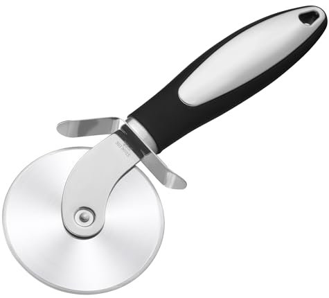 Checkered Chef Roulette à Pizza-Coupe Pizza, Découpe Pizza avec Poignée en Silicone, Couteau à Pizza Pratique avec Lame en Acier Inoxydable, Cutter à Pizza Professionnel et Coupant