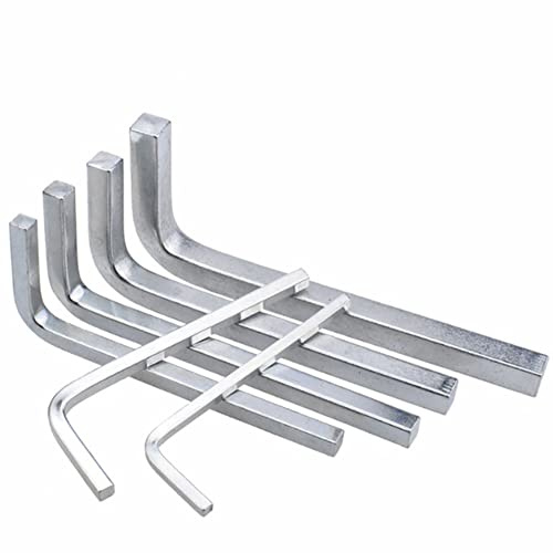 Set di 6 cacciaviti a forma di L con testa quadrata e chiave quadrata a 4 punti, 3-8 mm