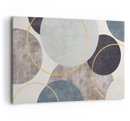 ARTTOR Bilder auf Leinwand 120x80cm Wandbild Abstrakt Pastell - 5986 | Bezirke Minimalistisch Stück Groß XXL Wanddekoration Wohnzimmer Schlafzimmer Wanddeko Wand Kunstdruck Wandkunst ARTTOR