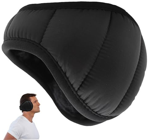 Muffs de orejas Hombres, muffs de oreja impermeables con forro de pelaje suave y cálido, al estilo de la cabeza de invierno tallas de oído tibias, protección de cubiertas de oídos plegables para