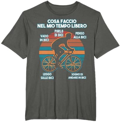 Bici Uomo | Bici Simpatica | Ciclista Bicicletta Divertente Maglietta