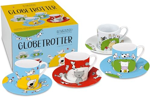 Könitz 11 5 053 2807 Tasse à expresso avec soucoupes en porcelaine
