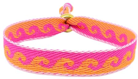 Selfmade Jewelry - Statement Festival Armband Stoff Armband Damen Stoffarmbänder in Pink für Festival Outfit Damen