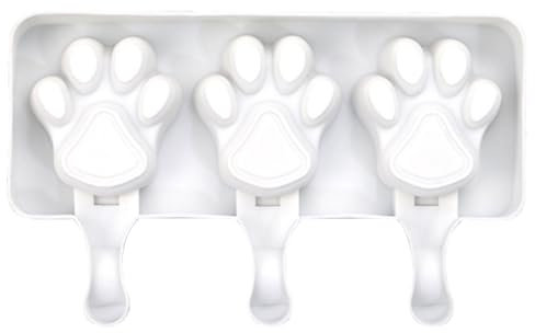 Smileshiney Eis am Stiel-Formen für Kinder, Eis am Stiel-Formen aus Silikon,Katzenkralle Silikon-Eisformen für Eis am Stiel, 3 Gitter | Einfach zu lösende -Spaß-Eiscreme-Barform, Eis am Stiel-Maker