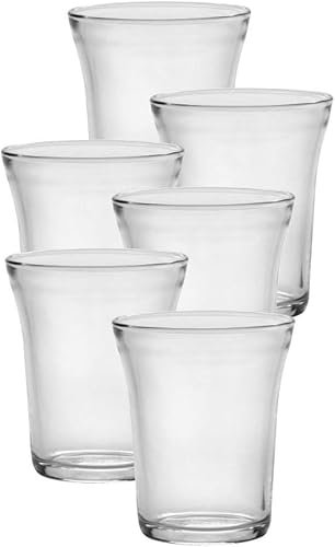 Acense 6X 220ml Universal Tumblers – Clear Toughened Glass for Multi-Occasion Use, Dishwasher and Microwave Safe