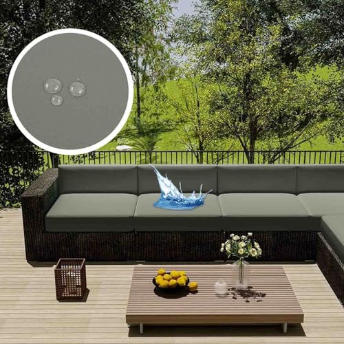MTHGH Outdoor Kissen Wetterfest Sofabezug Wasserdicht Sofa Sitzkissenbezug Outdoor Sofa Überzug Bezüge Für Gartenpolster Sofa Cushion Cover Stuhlkissen Ersatz(#16,60x60x10cm)