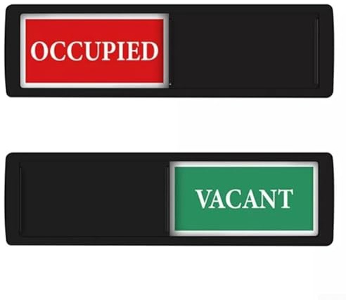 Türschild mit Aufschrift Vacant Occupied, Do Not Disturb Schild für Badezimmertür, Privatsphäre, geeignet für Zuhause, Büro, Schule, Hotel (schwarz)