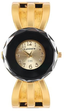 CANSNOW Spangenuhr Damen - Exklusive Damenuhr Damen Uhren Armbanduhr Damenarmbanduhr Uhr Gold Grey Gold