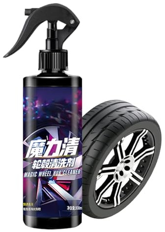 Radnabenreiniger – Eisen-Dekontaminationsspray, 300 ml Rostflecken- und Bremsenrostentferner-Spray, Chrom-Felgenreiniger-Spray zur Verwendung vor Tonstange, Autowachs oder Autowäsche