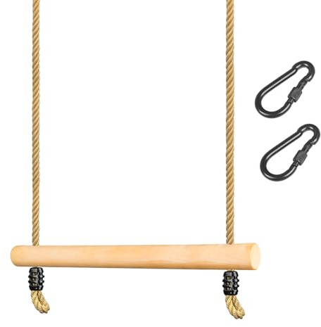 Trapeze Balancoire Exterieur, Accessoire Balancoire Exterieur pour Enfants Barre Trapeze Bois Multifonction Jeux Jardin Extérieur Trapèze pour Portique (Barre Trapeze)