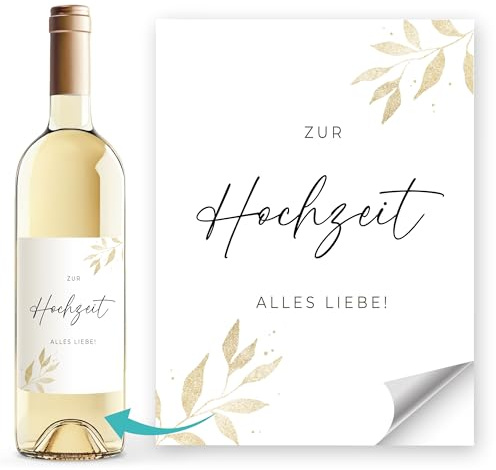 Weinetiketten Weinflaschenetiketten Spruch Zur Hochzeit alles Liebe Geschenkidee Deko-Idee Hochzeitsfeier SpecialMe® Weiss unisize