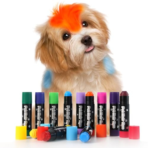 Hundefarbe - Färbe- Und Stylingstift Für Tierhaare - Abwaschbare Ungiftige Farbe Für Kreative Gestaltung Von Hunden, Katzen, Pferden & Tieren