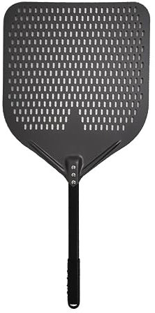 Pizza Peel 16 Inch Perforated Paddle with Metal Handle for Oven - Nonstick Baking Accessory for Turning Pizzas