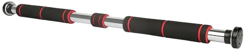 Pull Up | Appareil de musculation Barre de Tractions Porte, 150 kg | Barre de porte | Barre de gymnastique | Musculation | | Réglable individuellement (Convient pour : 80-115 cm (noir et rouge))