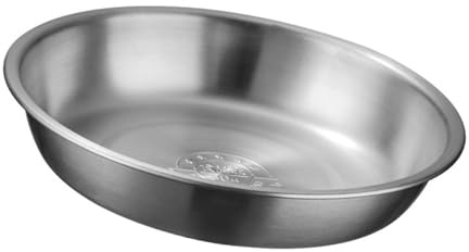 Ciieeo Tazón para Sopa de Acero Inoxidable 304 Redondo Plata