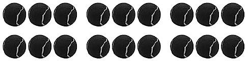 Glayent 18 Packungen Tennis Bälle Verschleißfeste Elastische Trainings Bälle 66mm Damen Anfänger ÜBungstennis Ball,Schwarz