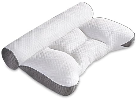 Pgtc Cuscino in Piuma, Cuscino per Apnea Notturna e Cloud Align per Apnea Notturna, cuscino Ergonomico per Dolori al Collo,Ortopedico con Memory Foam