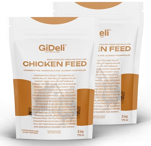 GiDeli Hühnerfutter 2 x 5kg - Legemehl Alleinfutter für Hühner - Geflügelkörnerfutter Für optimale Legeleistung & Eibildung - Beste Akzeptanz & besonders nährstoffreich - ohne Gentechnik