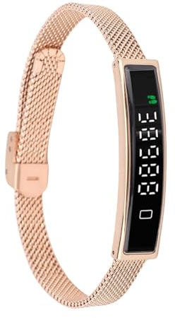 SUNGOOYUE Intelligentes Armband, Fitness-Tracker, Gesundheitsarmband mit 5.3-App Zur Fernsteuerung der Kamera für -Telefone, Wasserdichtes Schwimm-Tracking (Gold)