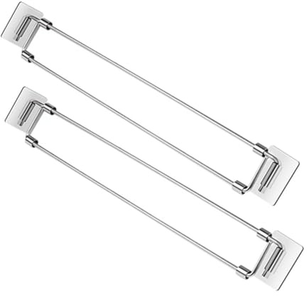 MeevrgR RV Secure - Barras ajustables para barras, 2 unidades, varillas telescópicas de tensión para remolques de viaje, refrigeradores, armarios, armarios, 12.5-22.3 pulgadas, acero inoxidable, color