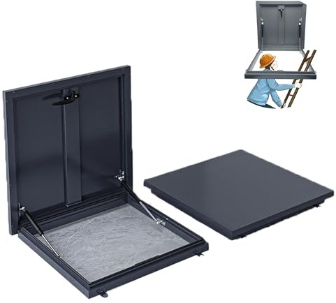 Kgfvesdc Galvanized Roof Hatch,Roof Access Hatch,Heavy Duty Weatherproof Flat,for Sun Room Garage Basement Lighting Well(Inner Diameter:950 * 950cm/Outer Diameter:1060 * 1060cm)