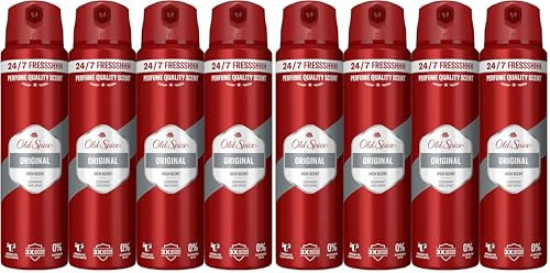 Old Spice Original Desodorante Corporal En Spray Para Hombre, 48 Horas Fresco, 0% Sales De Aluminio, 4x150 ml (Paquete de 2)