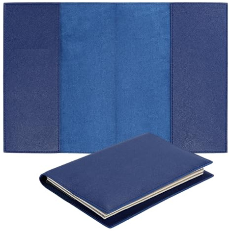 PH PandaHall Rechargeable en Tissu 33.7x23cm Protège Livre Rectangulaire Bleu Marine Couverture Carnet Rechargeable pour Carnet A5 Voyageur Sketchbook Journal Scrapbooking Album 1pc
