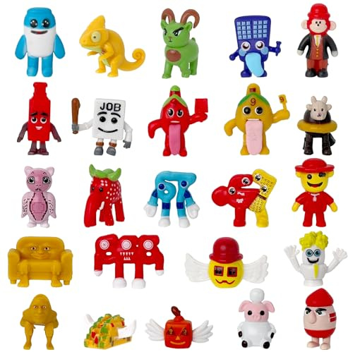 Fantasix 24 pezzi Brainrot Giocattoli 67/666/Job Sahur Figure Creative Fusion Figurine Set di figure da collezione per fan