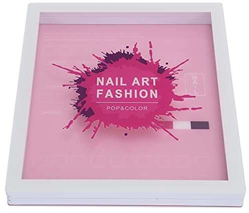 Nail Display Chart 39 Colors, Professional Nail Gel Polish Sample Book, Plastic with Protective Film, Magnetic Closure Design for Nail Art Salon and Practice,