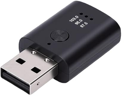 SUPYINI USB-Bluetooth-adapter, Bluetooth-ljudadapter, ljudomvandlare, 5.3, plug-and-play, trådlös ljudsändare med FM-inställning för hemsystem för bil