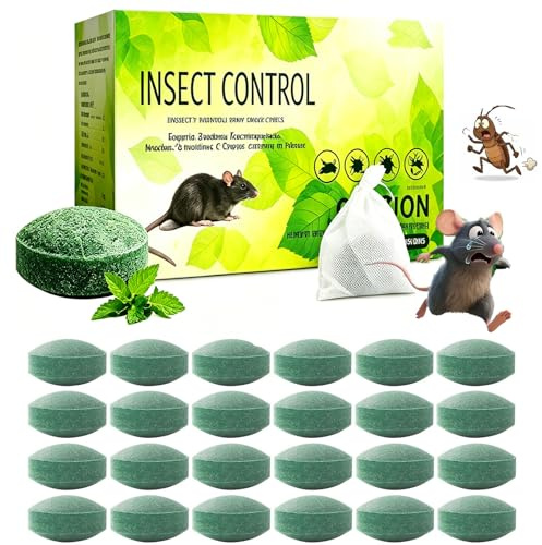 24 Pezzi Palline Repellenti all'Olio di Menta per Topi, Ragni, Scarafaggi e Insetti - Esche Vegetali Naturali per Scacciare Roditori e Parassiti da Auto, Casa e Garage - Sicure per Bambini e Animali
