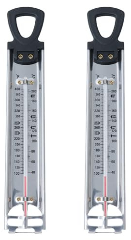 POPETPOP Thermomètre à Bonbons 2pcs Double Échelle pour Confiture et Sucre, Matériau Pvc, Affichage Précis de Température, Cuisine Familiale