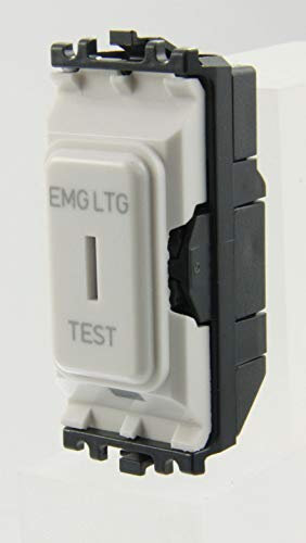 MK Electric Grid Plus 20 Amp 2 Way SP Secret Key White Switch Module with EMG LTG Test Mark