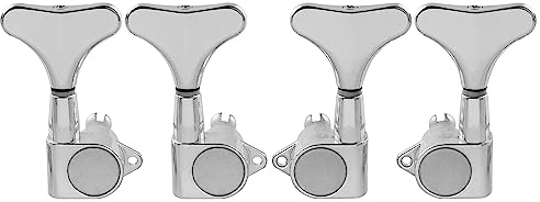 Musiclily Pro L2+R2 17:1 Bass Tuners Set Meccaniche Cromato | Paletta tipo Y, per Basso Elettrico tipo Ibanez