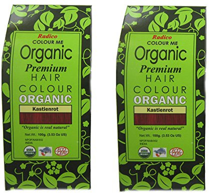 Radico Kastanienrot 2er-Pack (Auburn Red) Colour Me Organic Pflanzenhaarfarbe (bio, vegan, Naturkosmetik) kastanienrotx2
