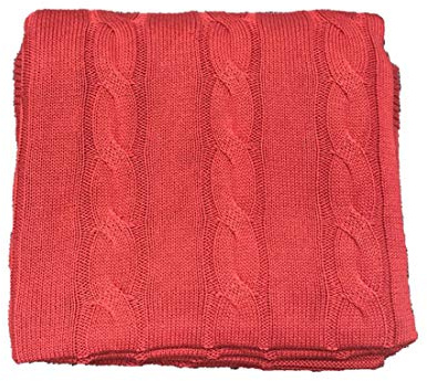 Odot Strickdecke Babydecke Kuscheldecke, Kinderwagen im Freien Kinderdecke Krabbeldecke Perfekt für Mädchen und Jungen Babys (120x180cm,Dunkelpink)