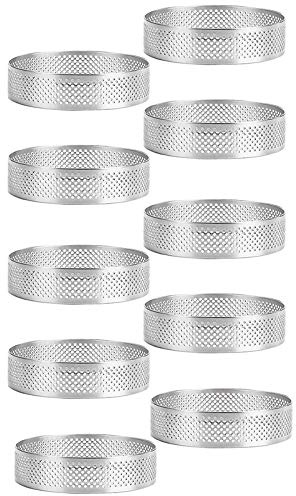 Huante Lot de 10 cercles à circulaires avec trous en acier 7 cm
