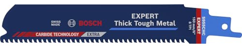 Bosch Professional 3x Expert ‘Thick Tough Metal’ S 955 CHC Säbelsägeblatt (für Zäher Stahl, Gusseisen, Länge 150 mm, Zubehör Säbelsäge)