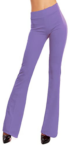 Toocool - Pantaloni Donna Campana Aderenti Zampa Elefante Elasticizzati Hot Sexy JL-2148 [L,Lilla]