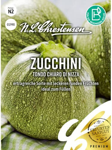 Chrestensen Zucchini Tondo chiaro di Nizza Samen Kugelzucchini | Kugelzucchini , Italienisch, Zum Füllen, Hobbygärtner, 10 Pflanzen
