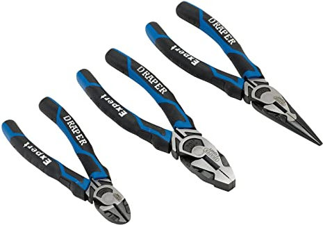 Draper 28033 High Leverage Plier Set, Blue (3 Piece)
