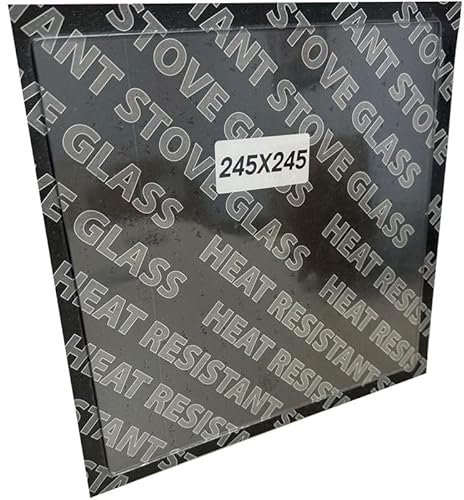 Chimsoc Replacement Stove Glass - Hunter Hawk 3D / Hawk 4D Contemporary (245mm x 245mm Square)