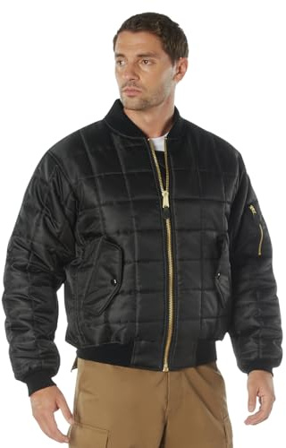 Rothco 23156 Quilted MA-1 Flight Jacket Color : Black,Size : L