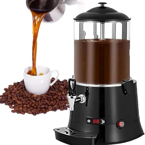 ROGHA Distributeur de Chocolat Chaud, Fontaine à Chocolat, Machine à Fabriquer des Boissons au Chocolat, Tempéreuse à Chocolat à Réglage Automatique,10L