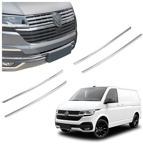 CHROMEMASTER | Compatible con VW T6.1 Transporter 2019-2024 | Molduras del Radiador Delantero; Rejillas para el Coche; Acero inoxidable Pulido | Nuevo, Atractivo Aspecto del Vehículo